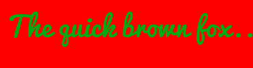 Image with Font Color 00AE14 and Background Color FF0000